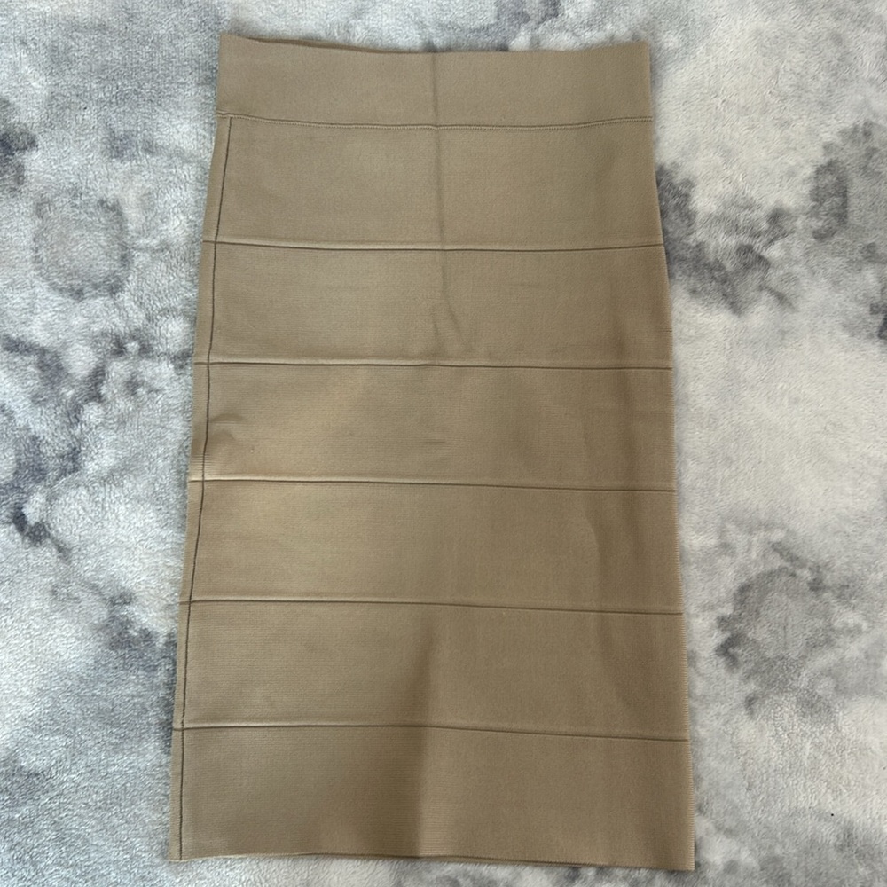 BCBGMAXAZRIA Tan Pencil Skirt